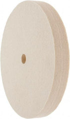 Value Collection - 6" Diam x 3/4" Thick Unmounted Buffing Wheel - 1 Ply, Polishing Wheel, 1/2" Arbor Hole, Hard Density - Exact Industrial Supply