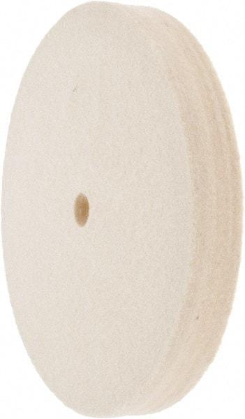 Value Collection - 6" Diam x 3/4" Thick Unmounted Buffing Wheel - 1 Ply, Polishing Wheel, 1/2" Arbor Hole, Medium Density - Exact Industrial Supply