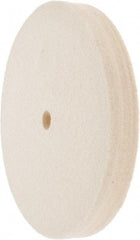 Value Collection - 6" Diam x 3/4" Thick Unmounted Buffing Wheel - 1 Ply, Polishing Wheel, 1/2" Arbor Hole, Medium Density - Exact Industrial Supply