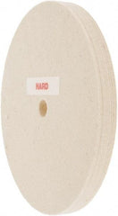 Value Collection - 6" Diam x 1/2" Thick Unmounted Buffing Wheel - 1 Ply, Polishing Wheel, 1/2" Arbor Hole, Hard Density - Exact Industrial Supply