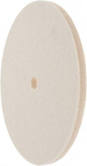Value Collection - 6" Diam x 1/4" Thick Unmounted Buffing Wheel - 1 Ply, Polishing Wheel, 1/2" Arbor Hole, Hard Density - Exact Industrial Supply