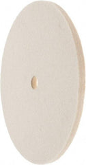 Value Collection - 6" Diam x 1/4" Thick Unmounted Buffing Wheel - 1 Ply, Polishing Wheel, 1/2" Arbor Hole, Medium Density - Exact Industrial Supply