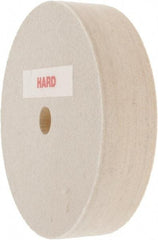 Value Collection - 4" Diam x 1" Thick Unmounted Buffing Wheel - 1 Ply, Polishing Wheel, 1/2" Arbor Hole, Hard Density - Exact Industrial Supply