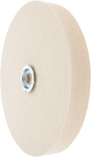 Value Collection - 8" Diam x 1" Thick Unmounted Buffing Wheel - 1 Ply, Polishing Wheel, 1" Arbor Hole, Medium Density - Exact Industrial Supply