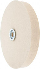 Value Collection - 8" Diam x 1" Thick Unmounted Buffing Wheel - 1 Ply, Polishing Wheel, 1" Arbor Hole, Medium Density - Exact Industrial Supply