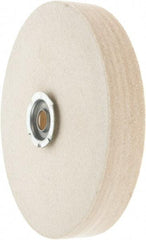 Value Collection - 6" Diam x 1" Thick Unmounted Buffing Wheel - 1 Ply, Polishing Wheel, 1" Arbor Hole, Hard Density - Exact Industrial Supply