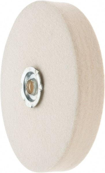 Value Collection - 6" Diam x 1" Thick Unmounted Buffing Wheel - 1 Ply, Polishing Wheel, 1" Arbor Hole, Medium Density - Exact Industrial Supply