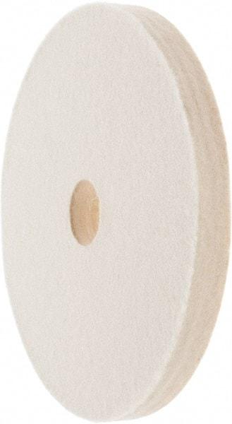 Value Collection - 6" Diam x 1/2" Thick Unmounted Buffing Wheel - 1 Ply, Polishing Wheel, 1" Arbor Hole, Medium Density - Exact Industrial Supply