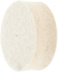 Made in USA - 1-1/2" Diam x 1/2" Thick Unmounted Buffing Wheel - 1 Ply, Polishing Wheel, 1/2" Arbor Hole, Soft Density - Exact Industrial Supply