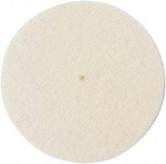 Made in USA - 2" Diam x 1/2" Thick Unmounted Buffing Wheel - 1 Ply, Polishing Wheel, 1/2" Arbor Hole, Soft Density - Exact Industrial Supply