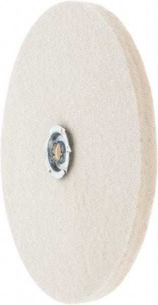 Value Collection - 8" Diam x 1/2" Thick Unmounted Buffing Wheel - 1 Ply, Polishing Wheel, 1" Arbor Hole, Soft Density - Exact Industrial Supply