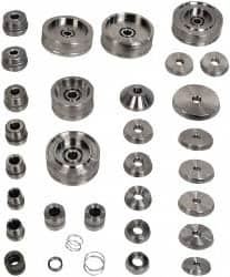 Automotive Brake Lathe Accessories; Type: Adapter Kit; For Use With: Ammco Brake Lathes; Cars and Light Trucks; Contents: 9492 Self Aligning Spacer; 3125 (.5″) Spacer; 9232 (1.33″-2.89″) Double Taper Cone Set; 9233 (2.83″-3.56″) Double Taper Cone Set; 931