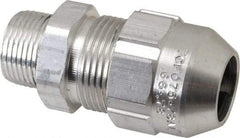 Thomas & Betts - 0.66 to 0.78" Cable Capacity, Class 1, Gas & Vapor Environments, Straight Strain Relief Cord Grip - 3/4 NPT Thread, Aluminum - Exact Industrial Supply