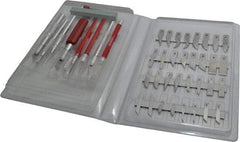 Excel - Hobby Knife Set - 46 Pieces, Includes #1, #2, #5, #18, #30, & #40 Knives, Hobby Awl, Burnisher, Sharpening Stone, 37 Blades - Exact Industrial Supply