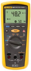 Fluke - Backlight Display, 10,000 Megohm Electrical Insulation Resistance Tester & Megohmmeter - 1,000 VDC Max Test Voltage, Powered by AA Battery - Exact Industrial Supply