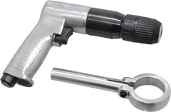 Ingersoll-Rand - 1/2" Reversible Keyless Chuck - Pistol Grip Handle, 500 RPM, 4 CFM, 0.5 hp, 90 psi - Exact Industrial Supply