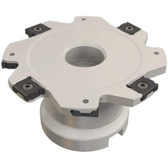 Iscar - Shell Mount B Connection, 0.197" Cutting Width, 26mm Depth of Cut, 100mm Cutter Diam, 27mm Hole Diam, 12 Tooth Indexable Slotting Cutter - FDN-LN08 Toolholder, LNET Insert, Right Hand Cutting Direction - Exact Industrial Supply