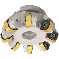 Iscar - 134.7mm Cut Diam, 40mm Arbor Hole, 6mm Max Depth of Cut, 65° Indexable Chamfer & Angle Face Mill - 10 Inserts, OXMT 0507\xB6RXMT 1607\xB6S865 SNMU 1305 Insert, Right Hand Cut, 10 Flutes, Through Coolant, Series Helido - Exact Industrial Supply