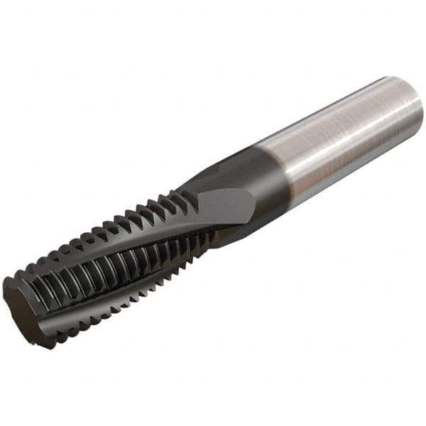 Iscar - G1/4-19 BSP, 0.3937" Cutting Diam, 4 Flute, Solid Carbide Helical Flute Thread Mill - Internal/External Thread, 16.7mm LOC, 73mm OAL, 10mm Shank Diam - Exact Industrial Supply