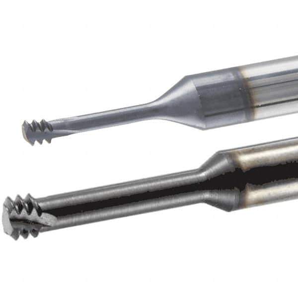 Iscar - #10-32 UNF, 0.1457" Cutting Diam, 3 Flute, Solid Carbide Helical Flute Thread Mill - Internal Thread, 15mm LOC, 58mm OAL, 6mm Shank Diam - Exact Industrial Supply