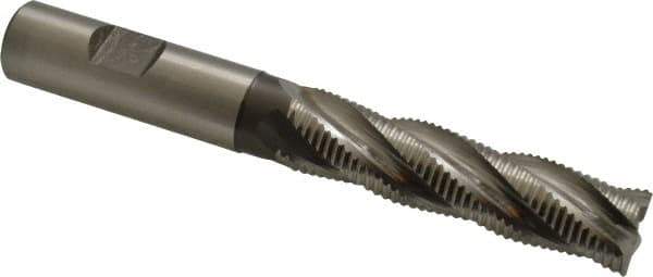 Hertel - 16mm Diam, Fine Pitch, 63mm LOC, 4 Flute Cobalt Roughing Square End Mill - Uncoated, 123mm OAL, 16mm Shank Diam, Single End, Centercutting, 30° Helix - Exact Industrial Supply