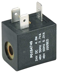 Parker - 24 DC Volt, Class F, Solenoid Coil - 6.0 Watt, IP 65 Enclosure, Use with Parker B Series Viking Valve - Exact Industrial Supply