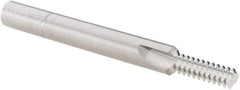 Scientific Cutting Tools - 1/4-20 Thread, 1/4" Shank Diam, Bright Coating, Solid Carbide Straight Flute Thread Mill - 3 Flutes, 2-1/2" OAL, 1/4" Min Noml Diameter - Exact Industrial Supply