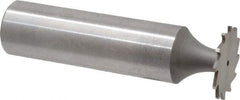 Whitney Tool Co. - 5/8" Diam x 1/32" Face Width, Cobalt, 12 Teeth, Shank Connection Woodruff Keyseat Cutter - Uncoated, 2-1/32" OAL x 1/2" Shank, Straight Teeth - Exact Industrial Supply