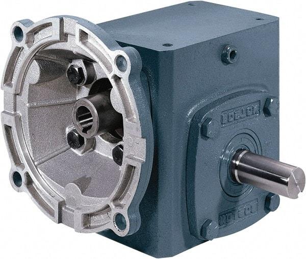 Boston Gear - 1.33 Centerline Distance, 50:1, 35 RPM Output, 1/4 Input Horsepower, 297 Lbs. Max Torque, Speed Reducer - Part No. F713-50-B5-J, Single Shaft Right, 5/8" Bore, 3.06" High, 56C NEMA - Exact Industrial Supply