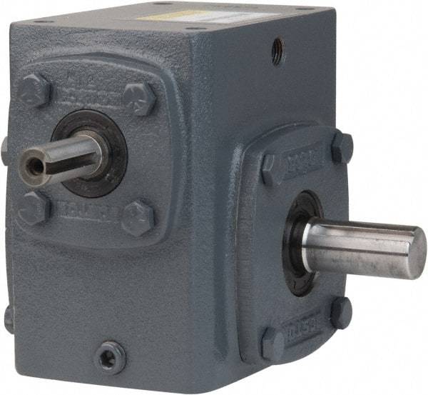 Boston Gear - 1.33 Centerline Distance, 20:1, 88 RPM Output, 0.52 Input Horsepower, 308 Lbs. Max Torque, Speed Reducer - Part No. 713-20-J, 1/2" Shaft Diam, Single Shaft Right, 3.06" High - Exact Industrial Supply