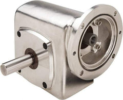 Boston Gear - 2.06 Centerline Distance, 10:1, 175 RPM Output, 2.34 Input Horsepower, 789 Lbs. Max Torque, Speed Reducer - Part No. SSF72110KB7GS, Single Shaft Left, 7/8" Bore, 4.34" High, 140TC NEMA - Exact Industrial Supply