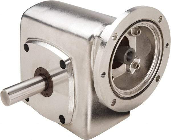 Boston Gear - 2.06 Centerline Distance, 20:1, 88 RPM Output, 1.4 Input Horsepower, 892 Lbs. Max Torque, Speed Reducer - Part No. SSF72120KB5GS, Single Shaft Left, 5/8" Bore, 4.34" High, 56C NEMA - Exact Industrial Supply