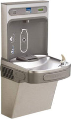 ELKAY - Barrier Free Wall Mounted Water Cooler & Fountain - In-Wall, 20 to 105 psi, 0.20 hp, Stainless Steel - Exact Industrial Supply