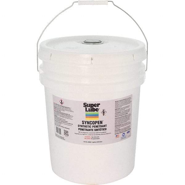 Synco Chemical - 5 Gal Pail Synthetic Penetrant - Translucent Brown, -10°F to 180°F, Food Grade - Exact Industrial Supply