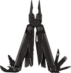 Leatherman - 21 Piece, Multi-Tool Set - Stainless Steel, 7" OAL, 4-3/8" Closed Length - Exact Industrial Supply