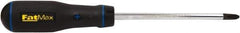 Stanley - #3, 11" OAL, Standard Phillips Screwdriver - 6" Blade Length, Round Shank, Ergonomic Handle - Exact Industrial Supply