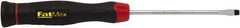 Stanley - 160mm OAL Standard Slotted Screwdriver - 75mm Blade Length, Round Shank, Ergonomic Handle - Exact Industrial Supply