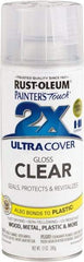 Rust-Oleum - Clear, Gloss, Enamel Spray Paint - 8 Sq Ft per Can, 12 oz Container, Use on Multipurpose - Exact Industrial Supply