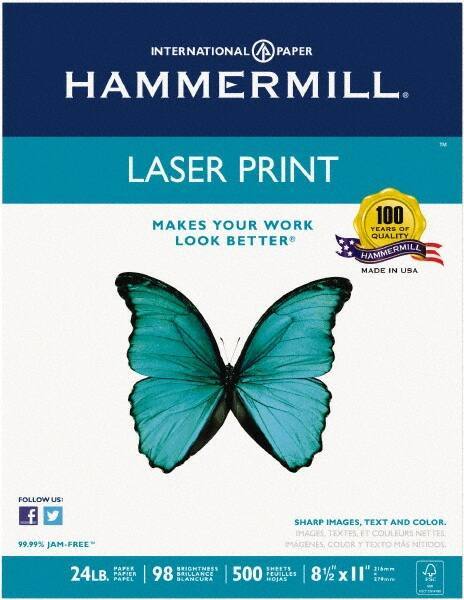 Hammermill - White Copy Paper - Use with Laser Printers, Copiers, Offset Presses, Spirit Duplicators - Exact Industrial Supply