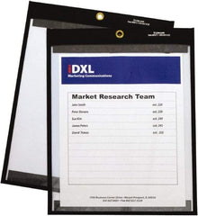 C-LINE - 25 Piece Black/Clear Shop Ticket Holder - 12" High x 9" Wide - Exact Industrial Supply