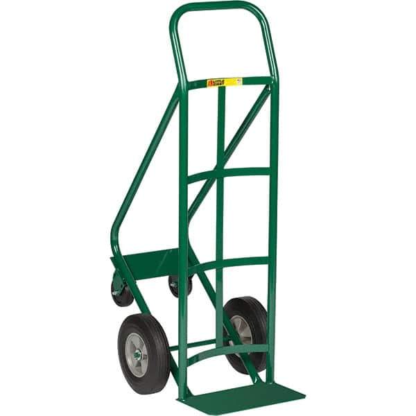 Little Giant - 800 Lb Capacity 47" OAH Hand Truck - Continuous Handle, Steel, Flat-Free Microcellular Foam Wheels - Exact Industrial Supply