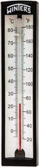 Winters - 20 to 180°F, Industrial Thermometer with Standard Thermowell - 2 Inch Immersion Length, 1-7/8 Inch Stem Length, 6 Inch Long, 1/2 Inch Thread - Exact Industrial Supply