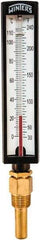 Winters - 30 to 240°F, Industrial Thermometer with Standard Thermowell - 2 Inch Immersion Length, 1.825 Inch Stem Length, 10 Inch Long, 1/2 Inch Thread - Exact Industrial Supply