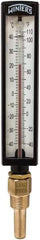 Winters - -40 to 110°F, Industrial Thermometer with Standard Thermowell - 2 Inch Immersion Length, 1.825 Inch Stem Length, 10 Inch Long, 1/2 Inch Thread - Exact Industrial Supply