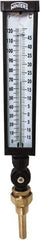 Winters - -15 to 120°F, Industrial Thermometer with Standard Thermowell - 3 Inch Immersion Length, 3-1/2 Inch Stem Length, 17 Inch Long, 3/4 Inch Thread - Exact Industrial Supply