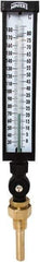 Winters - 30 to 180°F, Industrial Thermometer with Standard Thermowell - 3 Inch Immersion Length, 3-1/2 Inch Stem Length, 17 Inch Long, 3/4 Inch Thread - Exact Industrial Supply