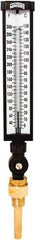 Winters - 30 to 300°F, Industrial Thermometer with Standard Thermowell - 3 Inch Immersion Length, 3-1/2 Inch Stem Length, 17 Inch Long, 3/4 Inch Thread - Exact Industrial Supply