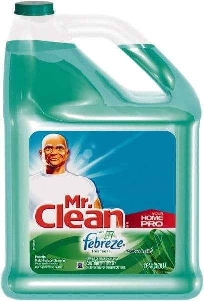 Mr. Clean - 1 Gal Bottle All-Purpose Cleaner - Liquid, Meadows & Rain - Exact Industrial Supply