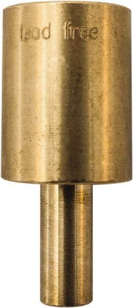 Winters - 2.01 Inch Overall Length, 3/4 Inch Thread, Brass Thermowell - 0.8 Inch Insertion Length - Exact Industrial Supply