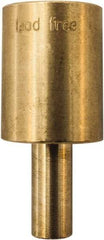 Winters - 2.01 Inch Overall Length, 3/4 Inch Thread, Brass Thermowell - 0.8 Inch Insertion Length - Exact Industrial Supply